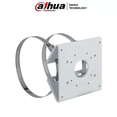 DAHUA--DAHUA PFA156 - Montaje para Poste / Construído en Aluminio / Color blanco / capacidad de carga 5kg / Compatible con postes de diametro 80-150mm / Compatible con cámaras IPC y HAC-