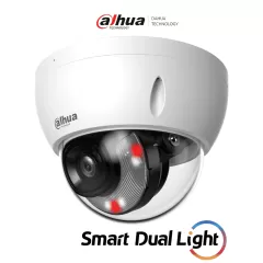 DAHUA--DAHUA IPC-HDBW2449E-S-IL- Camara IP Domo Antivandalica de 4 MP/ WizSense/ Iluminadores Duales Inteligentes/ Lente de 2.8mm/ 101 Grados de Apertura/ 30 Metros de Luz IR y Luz Visible/ WDR Real/ SMD Plus/ Ranura para Micro SD/ PoE/ IP67/ IK10-