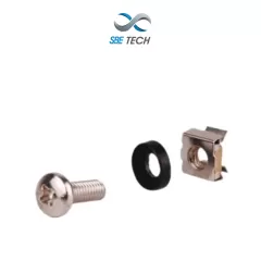 SBE TECH--SBE TECH JTE1224- Juego de tuerca enjaulada y tornillo con 50 piezas, tornillos 12-24, para montaje de equipos en gabinete-