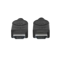 MANHATTAN--MANHATTAN - 306133 - Cable HDMI de Alta Velocidad / 4K@30Hz, 3D, HDMI Macho a HDMI Macho, Blindado, Negro, 5 m (16.5 ft.)-