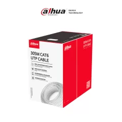 DAHUA--DAHUADH-PFM920I-6UN-C-white- Bobina de Cable UTP Cat 6 100% Cobre/ Color Blanco/ 305 Metros/ para Interior/ Ideal para Redes y Video/ Certificado CPR Eca Retardante/ Estandares Q/DXJ 067-2019, EN50575-2014/ LSZH/-