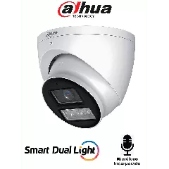 DAHUA--DAHUA HAC-HDW1239TN-IL-A-S3 - Camara Domo de 2 Megapixeles/ Iluminador Dual Inteligente+Full Color/ Lente de 2.8 mm/ 107 Grados/ Microfono Integrado/ WDR Real de 130 dB/ 40 Metros de Iluminación IR y Visible/ IP67/-