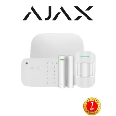 AJAX--AJAX KIT HUB 4G KEYPADCOMBI - Panel de alarma Hub 4G conexión ETHERNET- 4G APP “AJAX PRO” iOS y Android , 1 sensor de movimiento, 1 detector puerta o ventana, 1 Teclado táctil inalámbrico con sirena incluida y lector DESFire.-