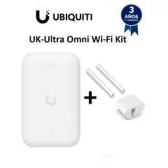 UBIQUITI--UBIQUITI UK-Ultra Omni Wi-Fi Kit - Solución de alta cobertura 360° con antenas omnidireccionales resistentes al agua, compatible con UniFi UK-Ultra. Ideal para ampliar señal Wi-Fi en exteriores e interiores con rendimiento estable y profesional.-