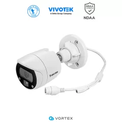 VIVOTEK--VIVOTEK IB639(1YL) - Cámara IP VORTEX Essential Series bullet exterior 2 MP, Lente fijo 2.8mm, IR 30m, WDR digital, IP66, IK10, NDAA, Almacenamiento 128GB, Analiticas IA: Intrusión, Cruce de Linea, Merodeo, Busqueda de Escena, Objeto Perdido/Abandonado-
