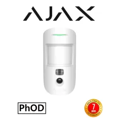 AJAX--AJAX MotionCam W (PhOD) - Detector de movimiento con Verificación fotográfica y con la función de mandar imágenes sobre demanda. Color Blanco-