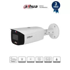 DAHUA--DAHUA DH-IPC-HFW3549T1-ZAS-PV - Cámara IP bullet de 5 MP /WizSense/ Lente varifocal/ TIOC 2.01/ Disuasión activa/ Iluminador dual inteligente/ IR 50 m/ Luz cálida 40 m / SMD 4.0 / Audio bidireccional / E&S de alarma y audio/ PoE/ IP67/-