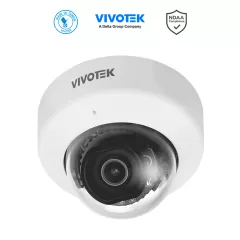 VIVOTEK--VIVOTEK FD9186-H - Cámara IP domo interior 5 Megapixeles, lente fijo 2.8mm, Smart IR 30mts, WDR Pro, micrófono integrado, Smart VCA, DI, DC12V, Ciberseguridad Trend Micro-