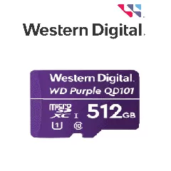 WESTERN DIGITAL--WESTERN DIGITAL WDD512G1P0C - Micro SD 512 GB / Purple SCQD101 / Para videovigilancia / 24-7 / Alto rendimiento-