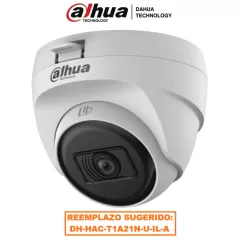 DAHUA--DAHUA HAC-T1A21N-U-28 - Cámara Domo de 2 Megapixeles/ Lente 2.8 mm / 100 Grados de Apertura/ Smart ir 25 Mts/ Uso Interior/ CVI/TVI/AHD/CBVS/-