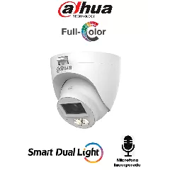 DAHUA--DAHUA DH-HAC-HDW1801TLQN-IL-A-S3 - Cámara Domo 4K/ HDCVI X PLUS/ Iluminador Dual Inteligente/ Micrófono Incorporado/ Angulo de visión de 106°/ Iluminación de hasta 20 mts con IR o Luz Cálida/ WDR real de 120 dB-