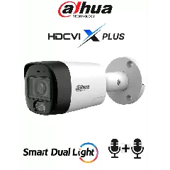 DAHUA--DAHUA DH-HAC-HFW1801RMN-IL-T -Cámara Bullet 4K/ HDCVI X PLUS/ Audio Bidireccional/ 106 Grados de Apertura/ Iluminación Dual Inteligente IR y Luz Calida de Hasta 30Mts/ WDR Real de 120 dB/ Soporta CVI & TVI & AHD & CVBS/ Metálica-