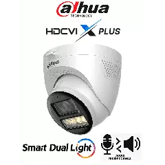 DAHUA--DAHUA DH-HAC-HDW1801TQN-IL-T - Cámara Domo 4K/ HDCVI X PLUS/ Audio Bidireccional/ Apertura de Hasta 106 Grados/ Iluminación Dual Inteligente de Hasta 40Mts con IR o Luz Cálida/ WDR Real/ IP67/ Soporta CVI/CVBS/AHD/TVI/ Metálica-