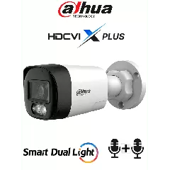 DAHUA--DAHUA DH-HAC-HFW1801RLN-IL-T - Cámara Bullet 4K/ HDCVI X PLUS/ Audio Bidireccional/ 106 Grados de Apertura/ Iluminación Dual Inteligente IR y Luz Calida de Hasta 30Mts/ WDR Real de 120 dB/ Soporta CVI & TVI & AHD & CVBS/ Policarbonato-