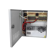 SAXXON PSU1230D18 - Fuente de Poder Profesional de 12 vcd / 30 Ampers/ Para 18 Camaras/ 1.67 Amperes por Canal/ Protección contra Sobrecargas/ Certificación UL/