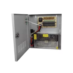 SAXXON PSU1220-D9 - Fuente de Poder de 12 vcd/ 20 Amperes/ Para 9 Camaras/ 2.2 Amperes por Canal/ Protección contra Sobrecargas/ Certificación UL/