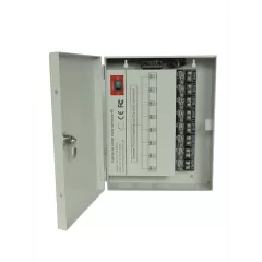 SAXXON PSU1213D8H- Fuente de Poder Profesional de 11 a 15 vcd/ 13 Amperes/ Para 8 Camaras Hasta 4k/ 1.6 Amperes por Canal/ Protección contra Sobrecargas/ Filtro de Ruido por Canal/ Uso rudo/