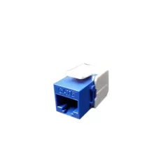 SBE TECH JACKC6BL- Módulo jack keystone RJ45, 8 hilos, CAT 6, compatible con calibres AWG 22-26, color azul