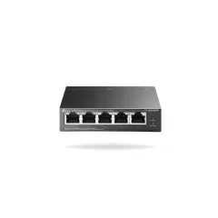 TP-LINK TL-SG1005P - Switch Escritorio No Administrable de 5 puertos 10/100/1000 Mbps , Con 4 puertos PoE 802.3af/at de hasta 65 W , PoE Extendido hasta 250 metros.