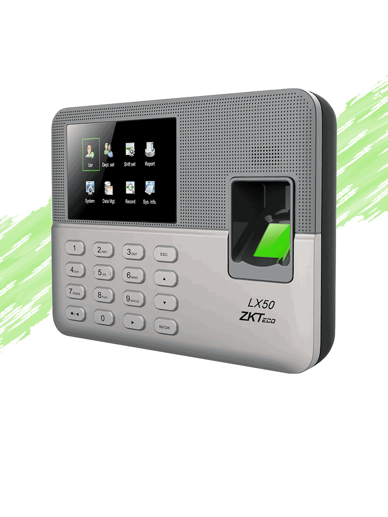 ZKTECO LX50 - Control de Asistencia Básico / 500 Usuarios / 500 Huellas / 500 Password / Descargas  USB en Hoja de Cálculo #10%