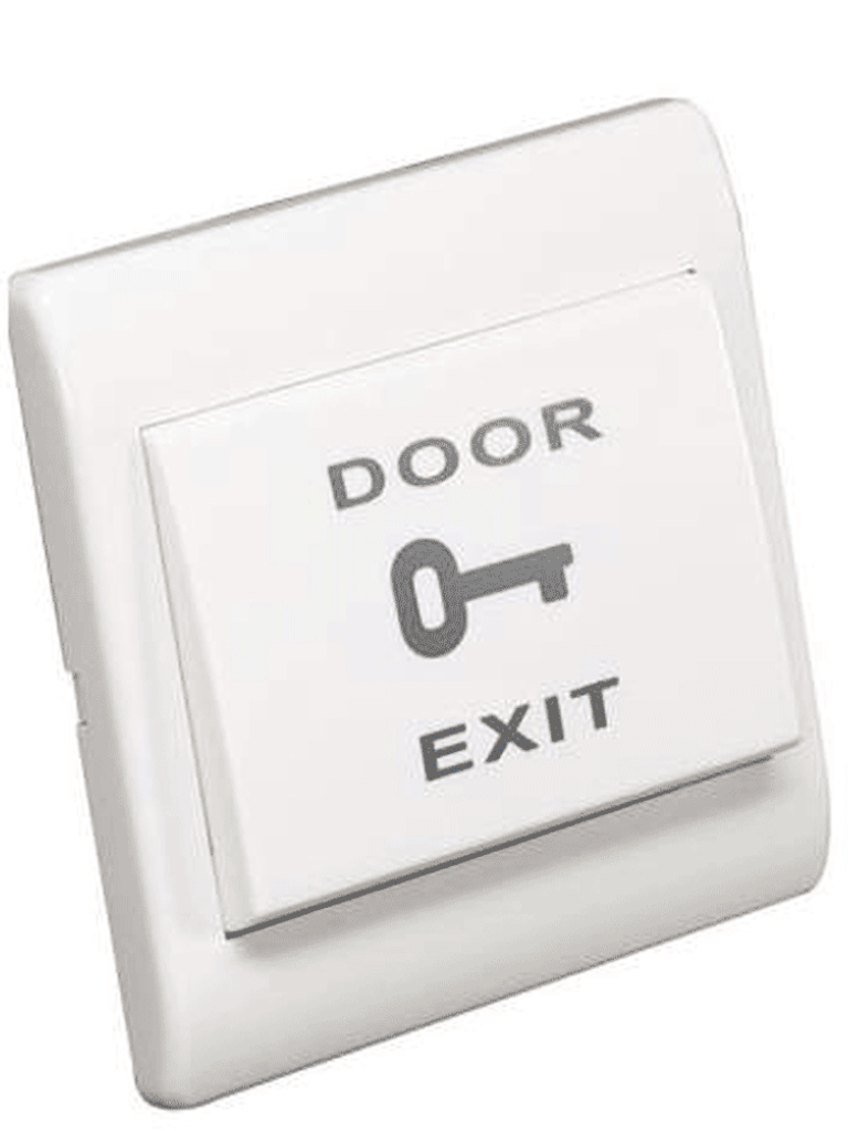 YLI ELECTRONIC--YLI PBK812 - Botón de Apertura de Plástico para Controles de Acceso / Función Normalmente Abierto / Compatible con caja MBB800BP-
