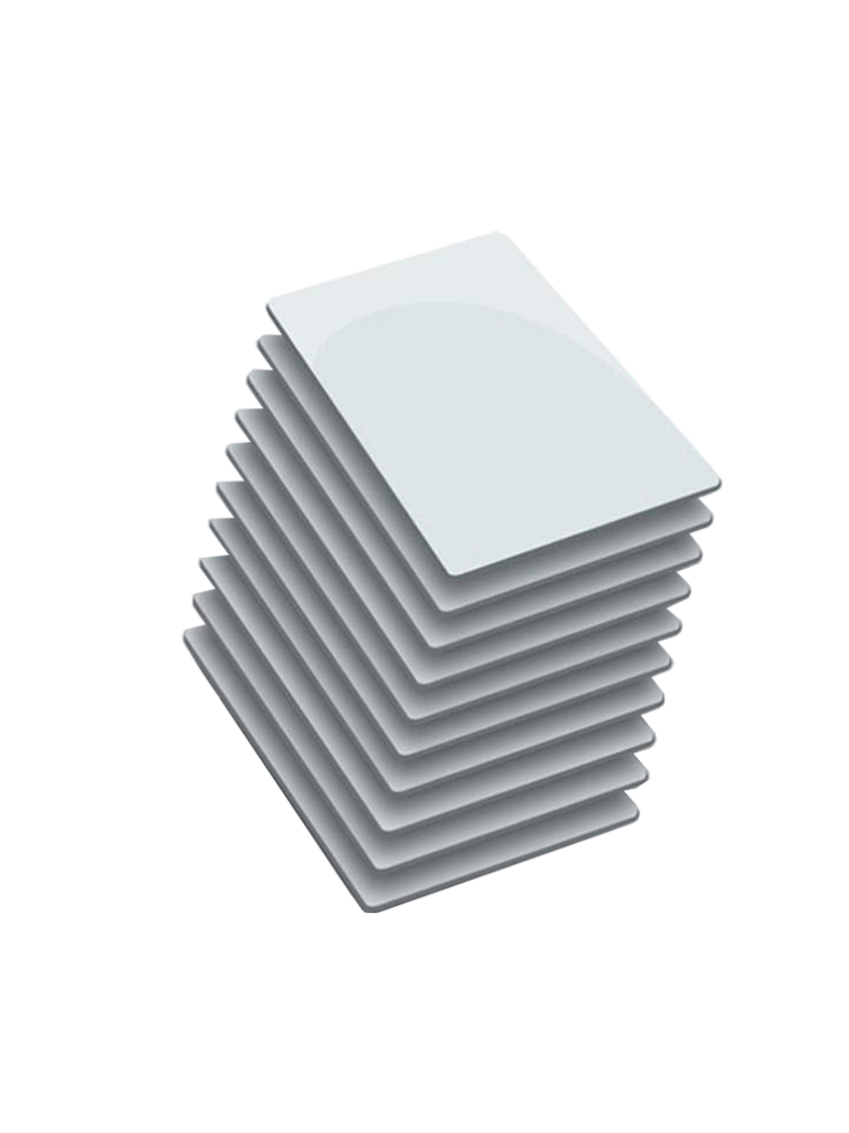 ZKTECO--ZKTECO IDCARDNN - Paquete de 10 Tarjetas  ID 125 Khz/ 1 mm De Grosor/ Sin Folio Impreso/ Modelo A16060011-