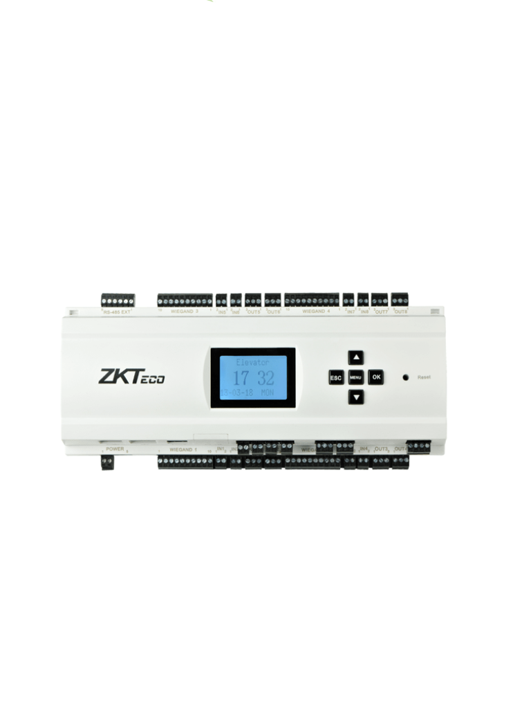 ZKTECO--ZKTECO EC10 - Panel para Control de Elevadores / 10 Pisos / 3,000 Huellas / 30,000 Tarjetas / No incluye Fuente / Compatible solo con Software Biosecurity /-