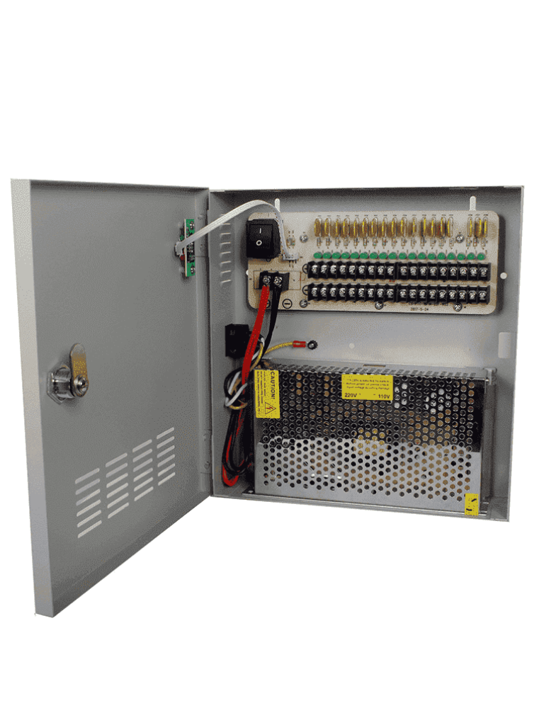 SAXXON--SAXXON PSU1220D18 - Fuente de 12 vcd/ 20 Amperes/ Para 18 Camaras/ 1.1 Amper por Canal/ Protección contra Sobrecargas/ Certificación UL/-