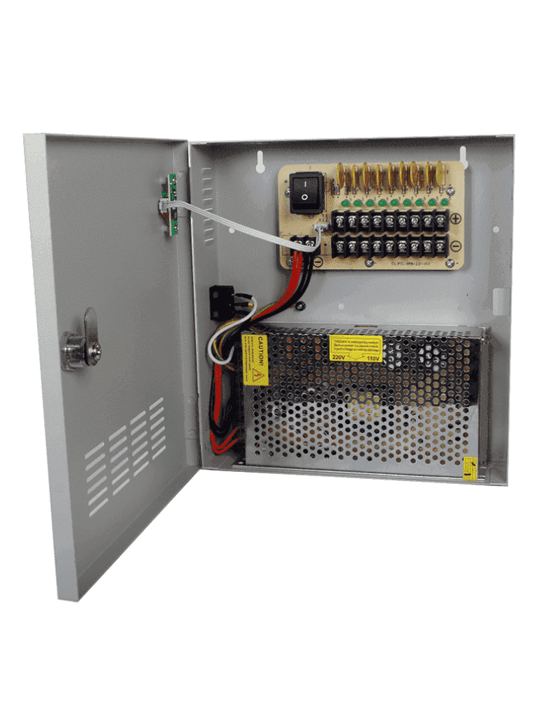 SAXXON--SAXXON PSU1220-D9 - Fuente de Poder de 12 vcd/ 20 Amperes/ Para 9 Camaras/ 2.2 Amperes por Canal/ Protección contra Sobrecargas/ Certificación UL/-