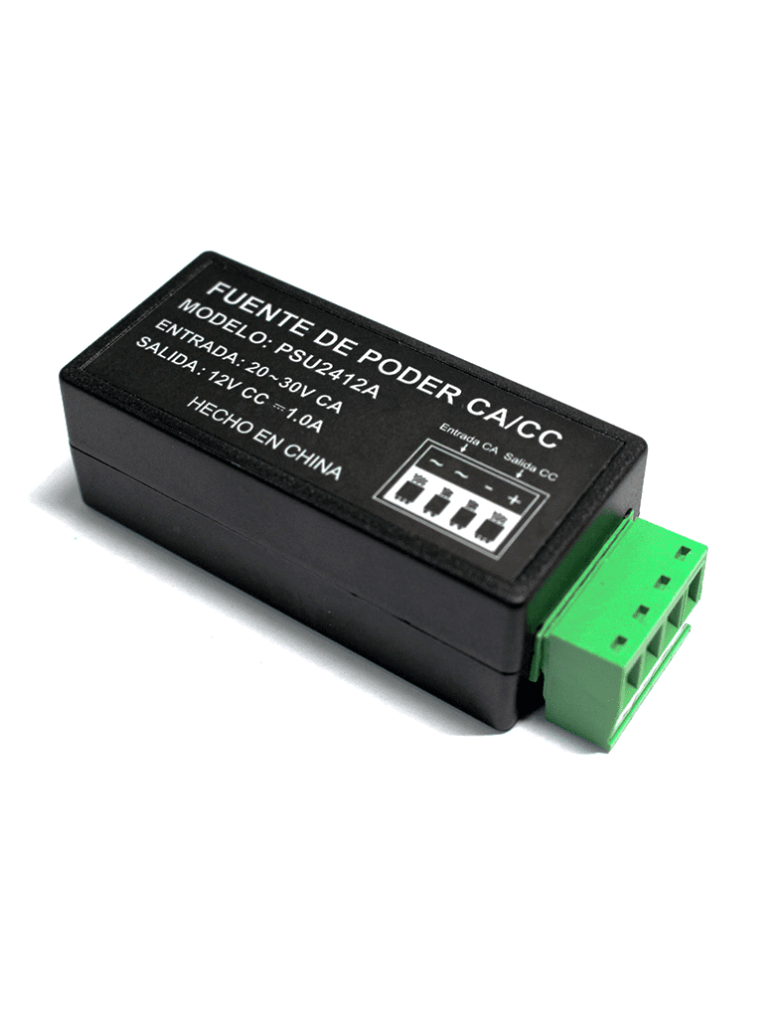 SAXXON--SAXXON PSU2412A1 - Convertidor de energia/ Corriente Alterna a Corriente Directa/ Voltaje de entrada 20V CA a 30V CA/ Voltaje de Salida 12V CD/ / 1 Ampere-