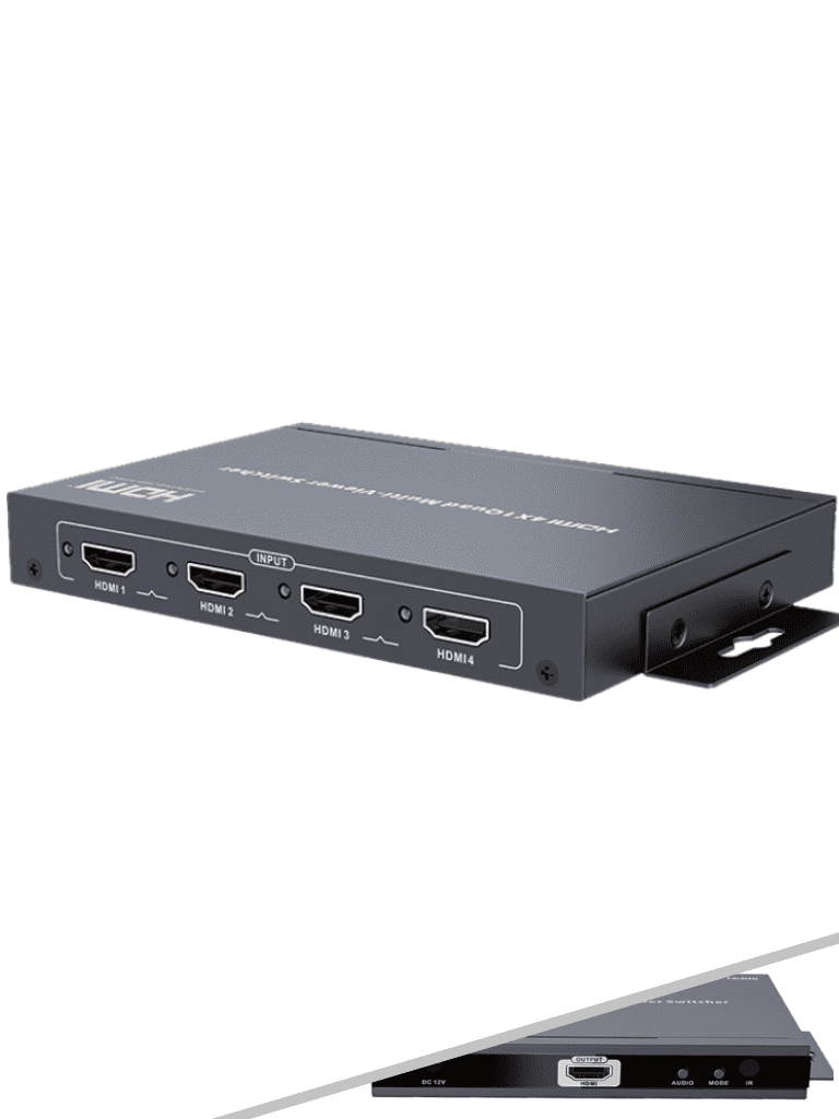 SAXXON--SAXXON LKV401MS- Switch de Video HDMI Multivista para 4 Entradas y 1 Salida/ Resolución 1080p@60Hz/ Múltiples Modos de Vista: Modo Dual y 3 Modos Cuádruples/ Muestra el Video de 4 Dispositivos en un Monitor-