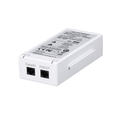DAHUA--DAHUA PFT1200 - Inyector Hi-Poe Midspan Gigabit/ Soporta PoE/PoE+/ Soporta Hi-PoE 60 Watts para PTZ/ Indicadores Led de Status/ Funciona con Extensor: PFT1300 para conexión en Cascada/ Instalación en Pared/-