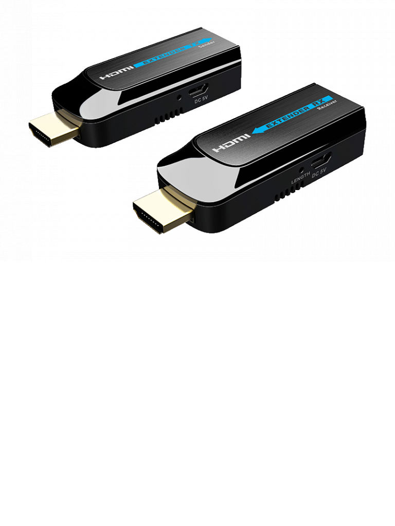 SAXXON--SAXXON LKV372S- Kit mini extensor  HDMI/ Cable UTP recomendado CAT 6/ 6A/  1080p / 50 Metros / Alimentacion MICRO  USB / Compatible con  HDCP 1.4 / PLUG & PLAY-