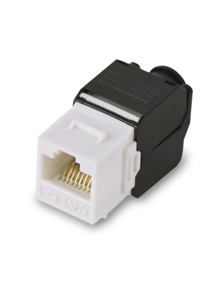 SAXXON--SAXXON M242C5 - Modulo jack keystone RJ45 / Armado sin herramienta / 8 Hilos / CAT 5E / Compatible con calibres  AWG 22-26 / Color blanco-