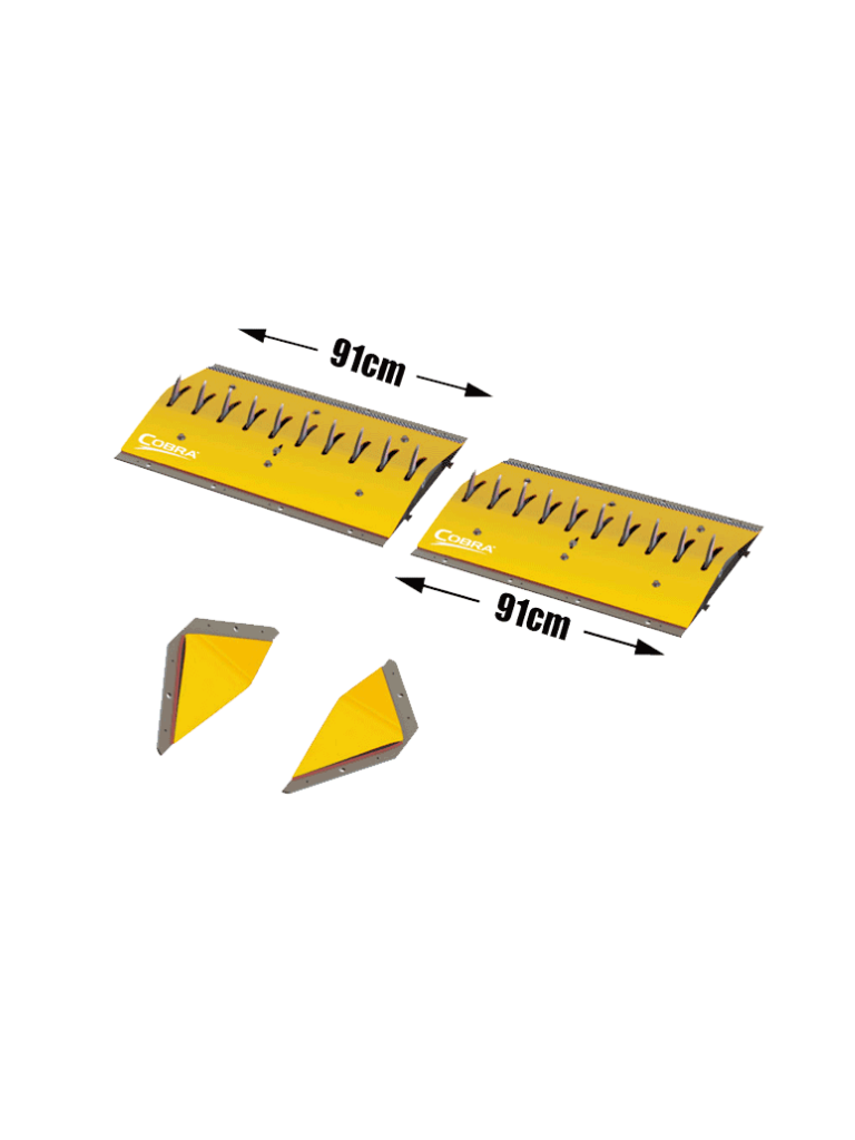 MERIK--MERIK 12300PY6P - Paquete de picos poncha llantas LIFTMASTER / Montaje superficial / 2 Tramos de 91cm cada uno / Color amarillo / Incluye par de biseles laterales-