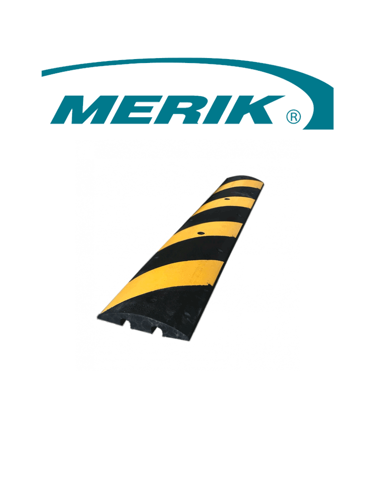 MERIK--MERIK T6FT - Reductor de velocidad o tope vehicular LIFTMASTER / 100% Caucho RECICLADO / Negro con amarillo-