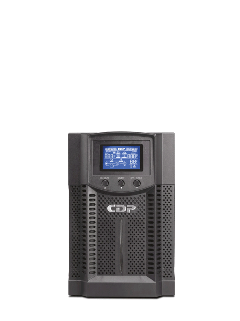 CHICAGO DIGITAL POWER--CDP UPO11-1 - UPS Online de 1 KVA / 900  Watts / 4 Terminales de salida / Baterias 12V / 9AH X 2 / Respaldo 4 MIN carga completa-