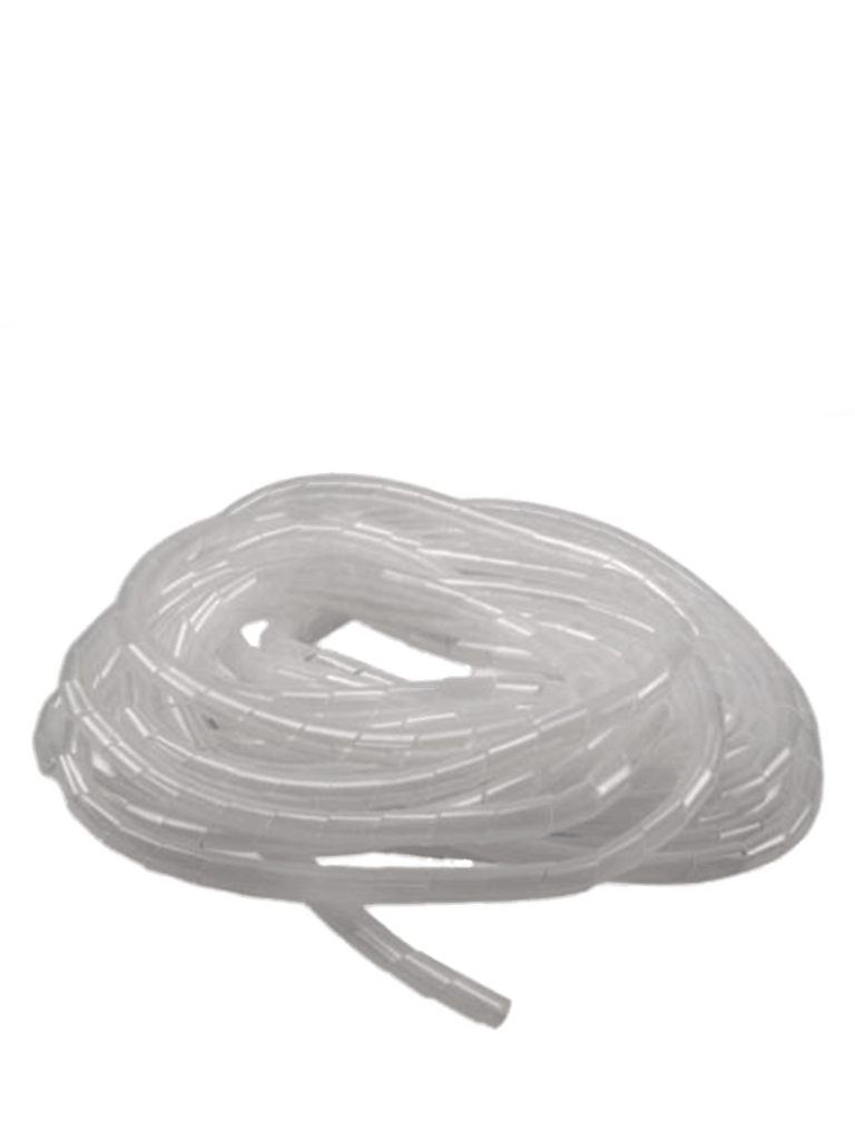 SBE TECH--SBETECH SBEESP12 - Organizador de cable / Espiral blanco / 1/2" / 10 Metros / Rollo-