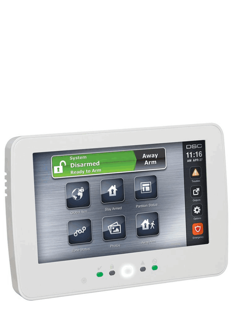 DSC--DSC HS2TCHPN - Teclado Cableado de Pantalla Táctil de 7’’ con Lector de Proximidad admite 128 zonas compatible con NEO-