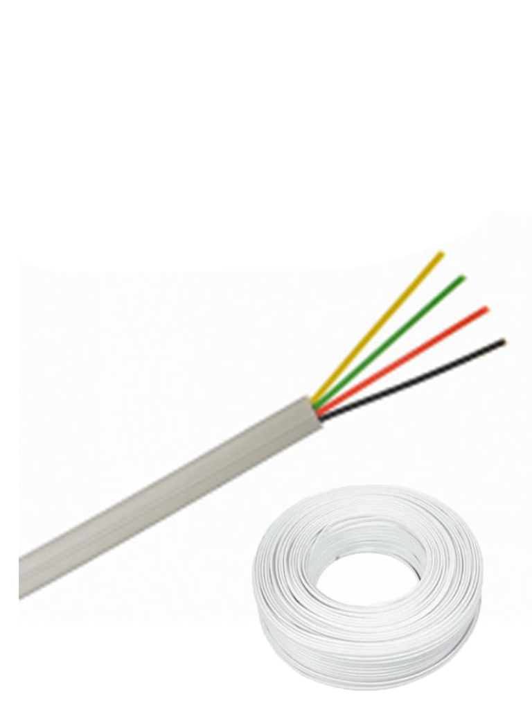 SAXXON--SAXXON OWA4305JF- Cable de alarma de 4 conductores/ CCA/ Calibre 22 AWG/ 305 metros/ Retardante a la flama/ Recomendable para control de acceso/ Videoportero/ Audio-