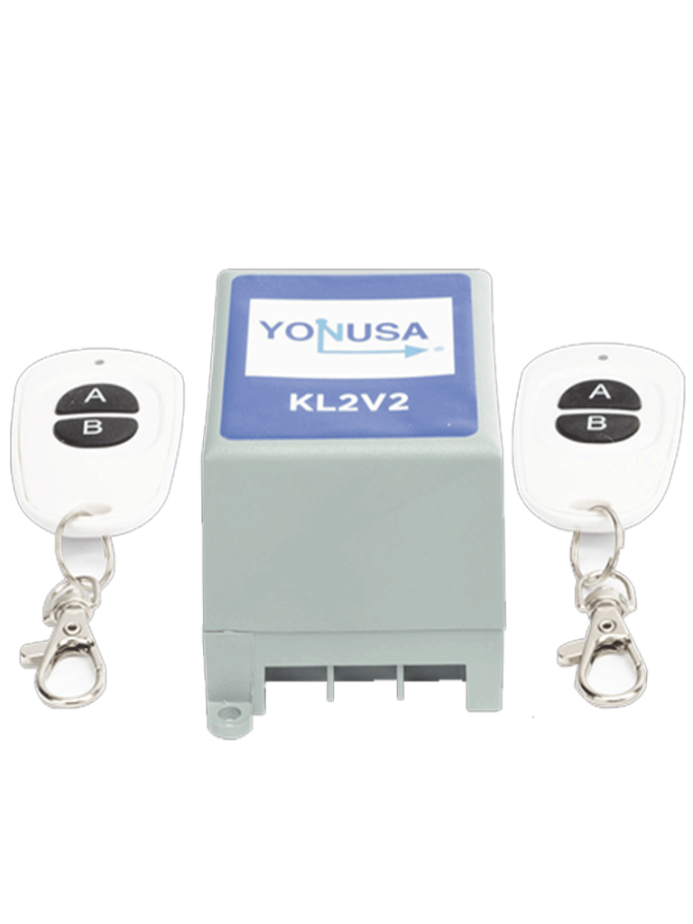YONUSA--YONUSA KL2V2 -  Modulo de mando receptor y dos transmisores compatible con todos los energizadores Yonusa, conexion sencilla, armado y desarmado de cerco electrico-