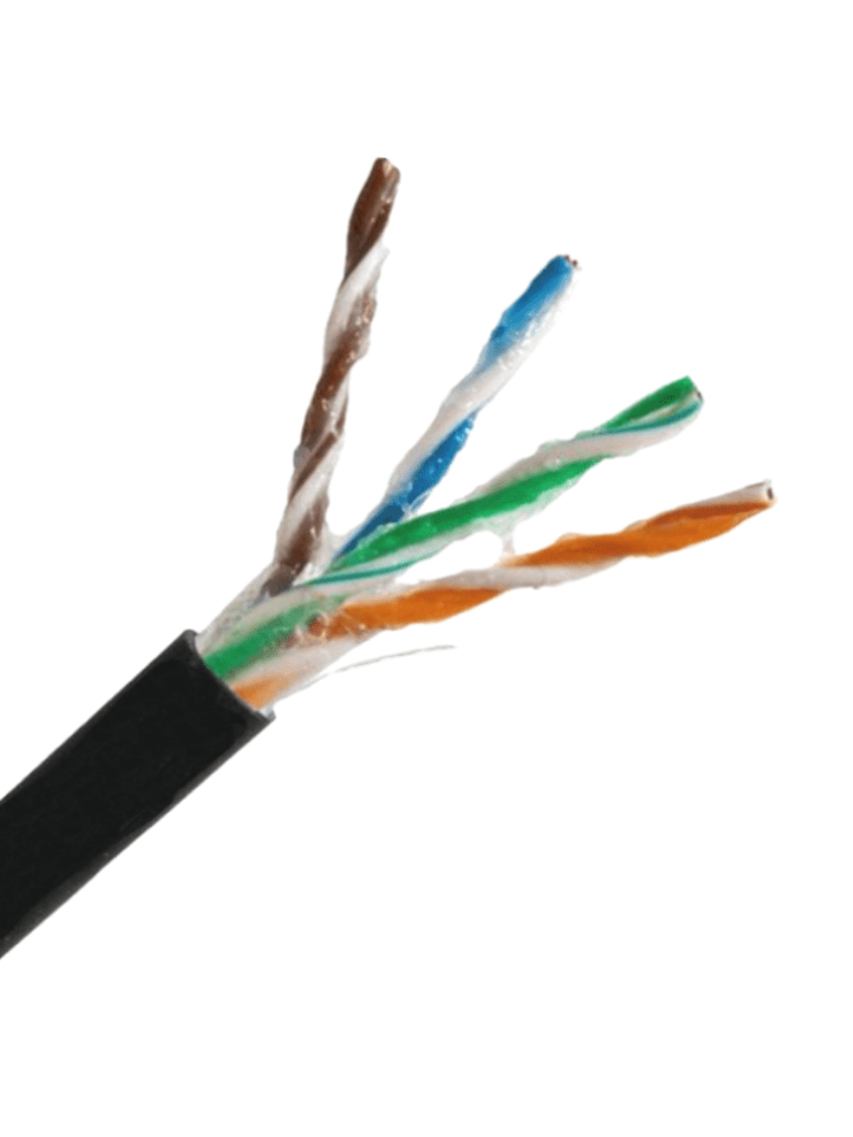 SAXXON--SAXXON OUTPCAT5EGCOPEXT - Bobina de Cable UTP Cat5e 100% Cobre con Gel/ 305 Metros/ Uso Exterior/ Color Negro/ Ideal para Cableado de Redes y Video/-