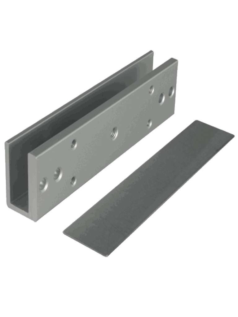 ZKTECO--ZKTECO LMB120U - Soporte en U para montaje en puerta de vidrio sin marco, compatible con contrachapa magnética Modelo LM120 clave  ZKT0850001-