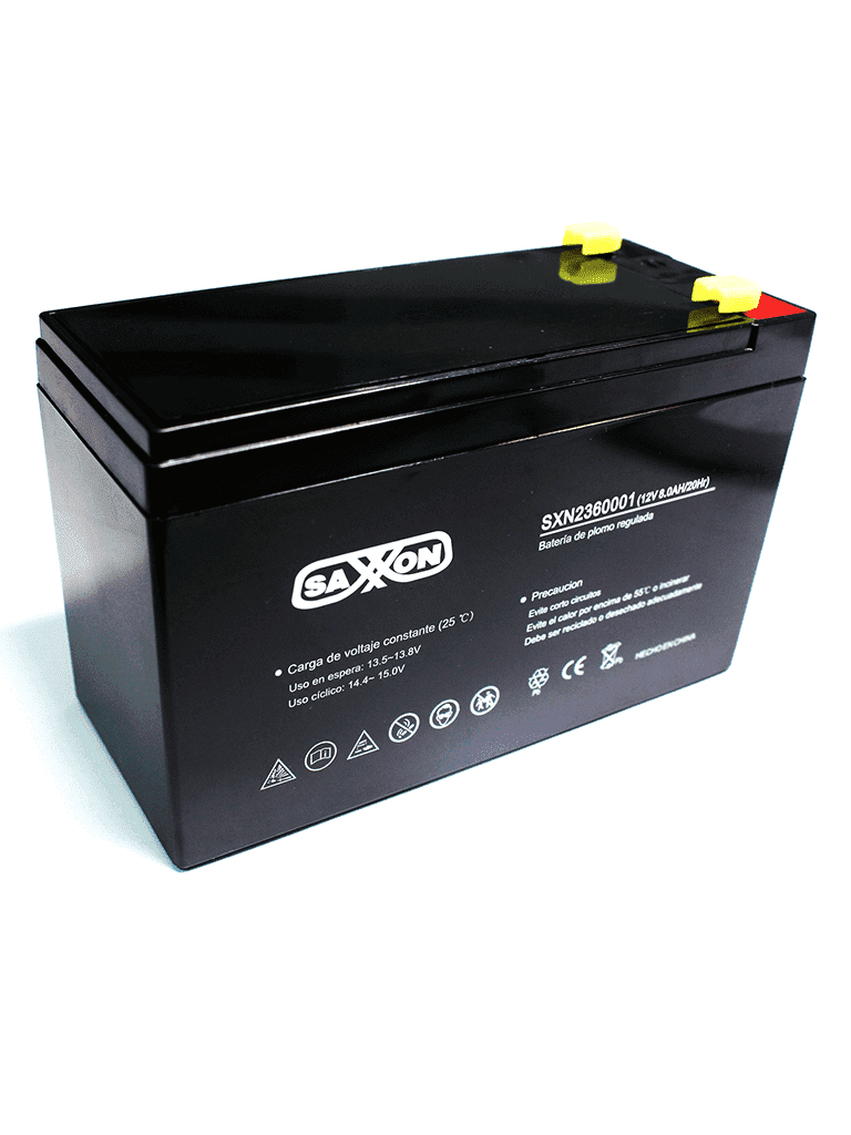 SAXXON--SAXXON CBAT8AH - Bateria de respaldo de 12 volts libre de mantenimiento y facil instalacion / 8 AH/ compatible DSC/ CCTV/ Acceso-