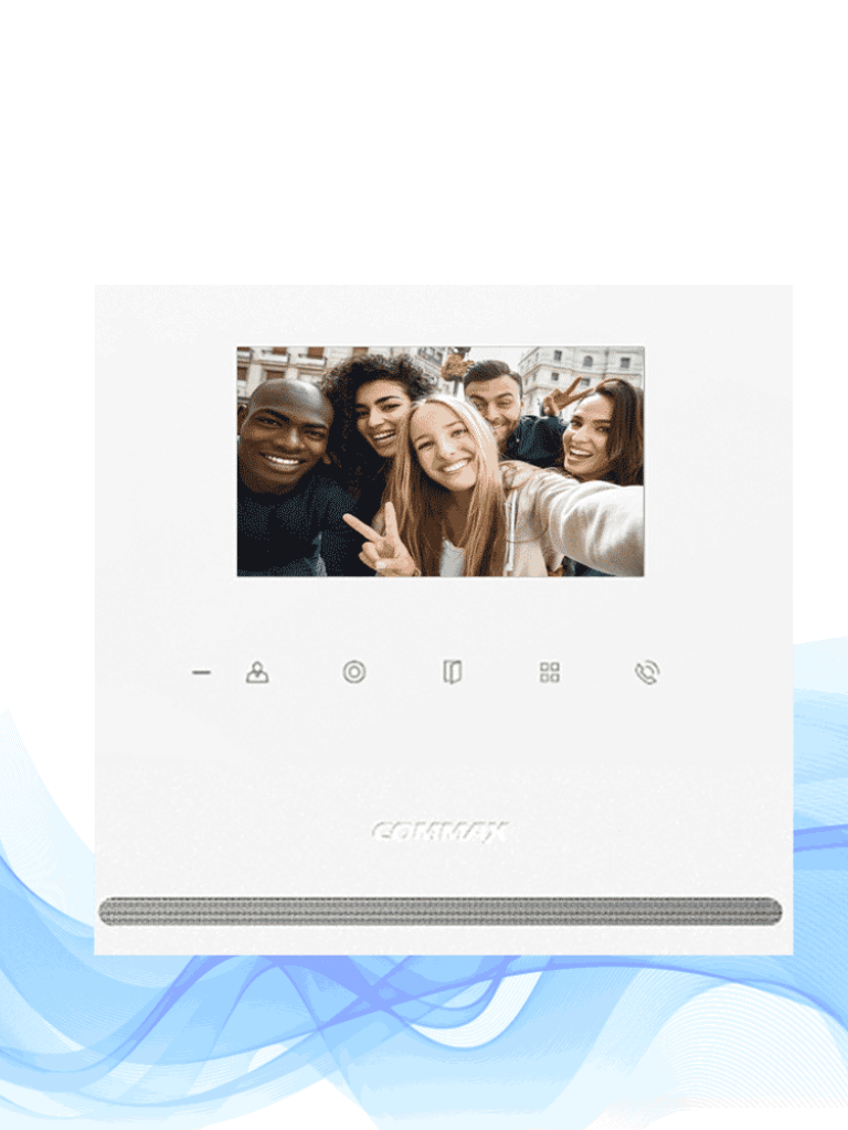 COMMAX--COMMAX CDV43Y - Monitor para video portero Commax de 4.3 pulgadas, Soporta 2 frentes de calle y auricular 29041/ Conexión a 4 hilos-