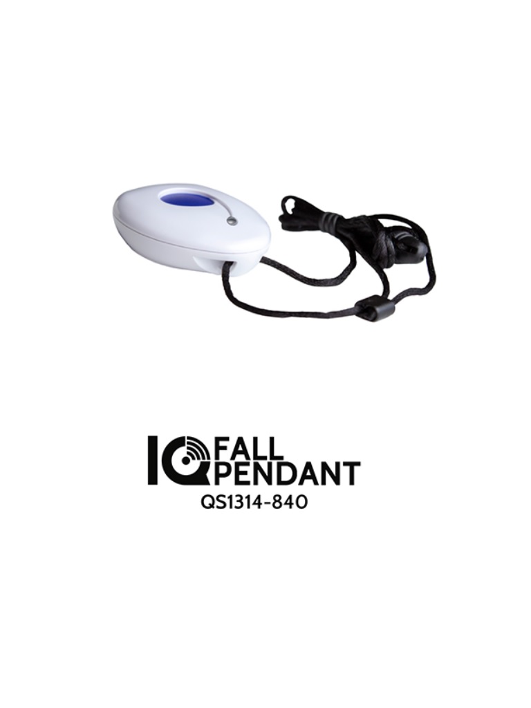 QOLSYS--QOLSYS  IQFALLPENDANT -  QS1314-840 Botón de Emergencia de Caída Inalámbrico para Qolsys QS1314-840. Detecta automáticamente si el usuario cae o puede presionar el botón para pedir ayuda. (Alarm.com)-