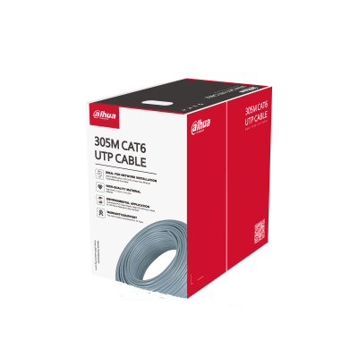 DAHUA--DAHUA PFM920I-6UN-C - Bobina de Cable UTP 100% Cobre/ Cat 6/ Color Azul / Interior/ 305 Metros/ Ideal para Redes y Video/-