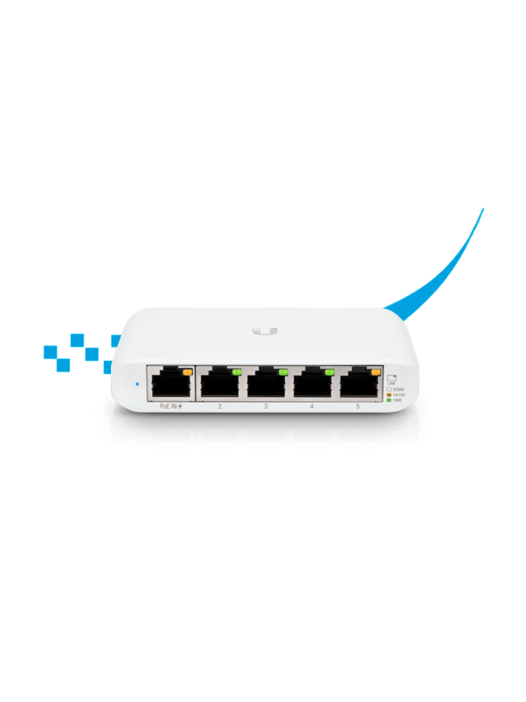 UBIQUITI--UBIQUITI USW-FLEX-MINI Switch UniFi Administrable Compacto de 5 Puertos 10/100/1000 Mbps, entrada de PoE 802.3af/at-