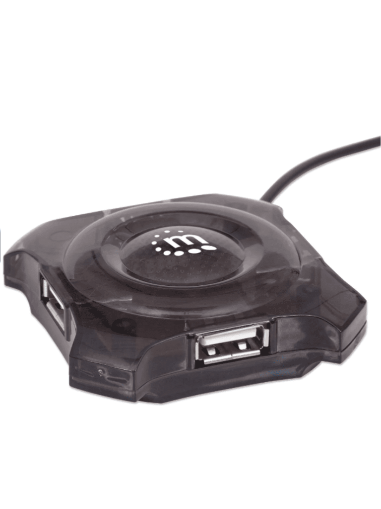 MANHATTAN--MANHATTAN 162272 - Mini USB de 4 Puertos que Proveen Energía/ Soporta especificaciones USB 1.1/ Soporta Dispositivos y Puertos USB 2.0 (hasta 12 Mbps)/-