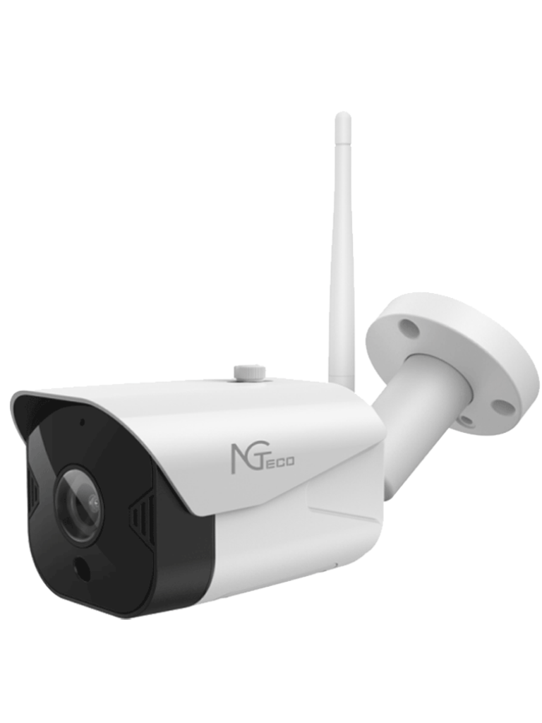 ZKTECO--NGTECO NGC401 - Cámara Bullet WiFi / 1080P / Distancia IR 15 metros / Almacenamiento local y en la nube / Control Remoto / Audio Bi-direccional / Funciona con Alexa-
